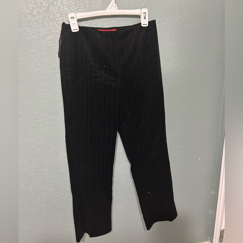 Anne Kline black velvet pants size 4p